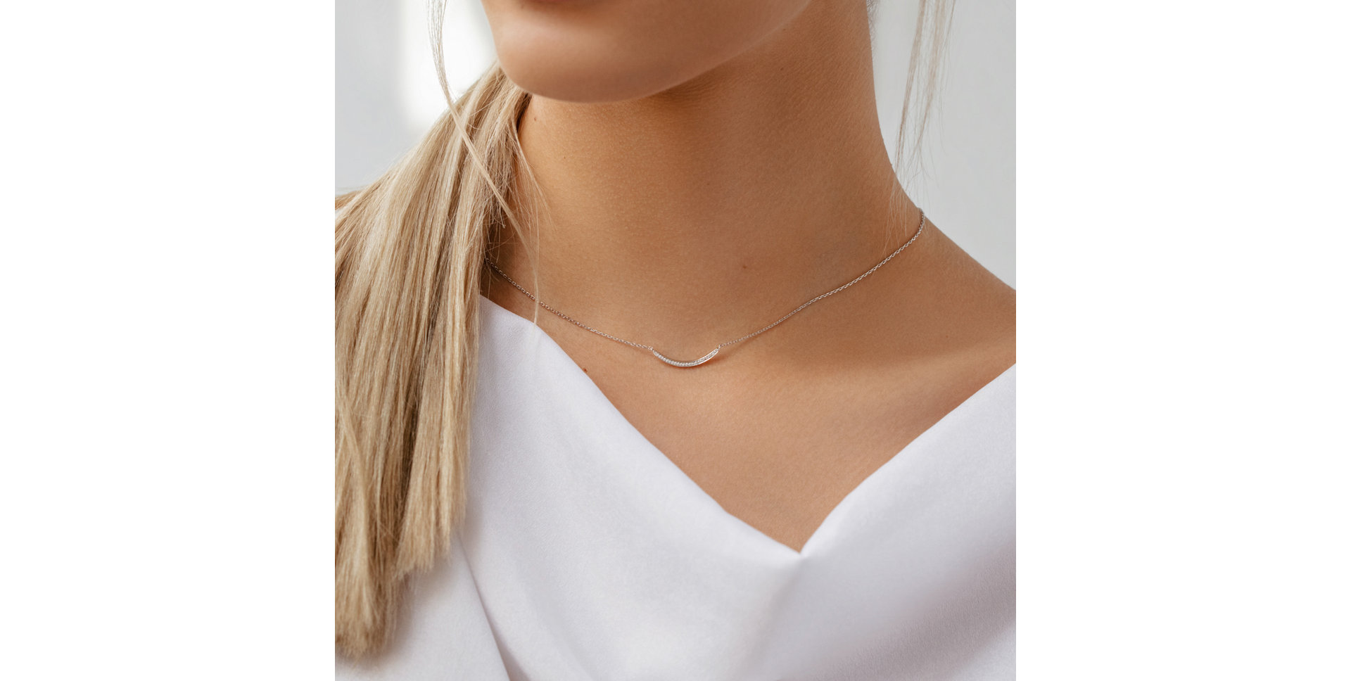 Náhrdelník s diamanty Sparkling Line