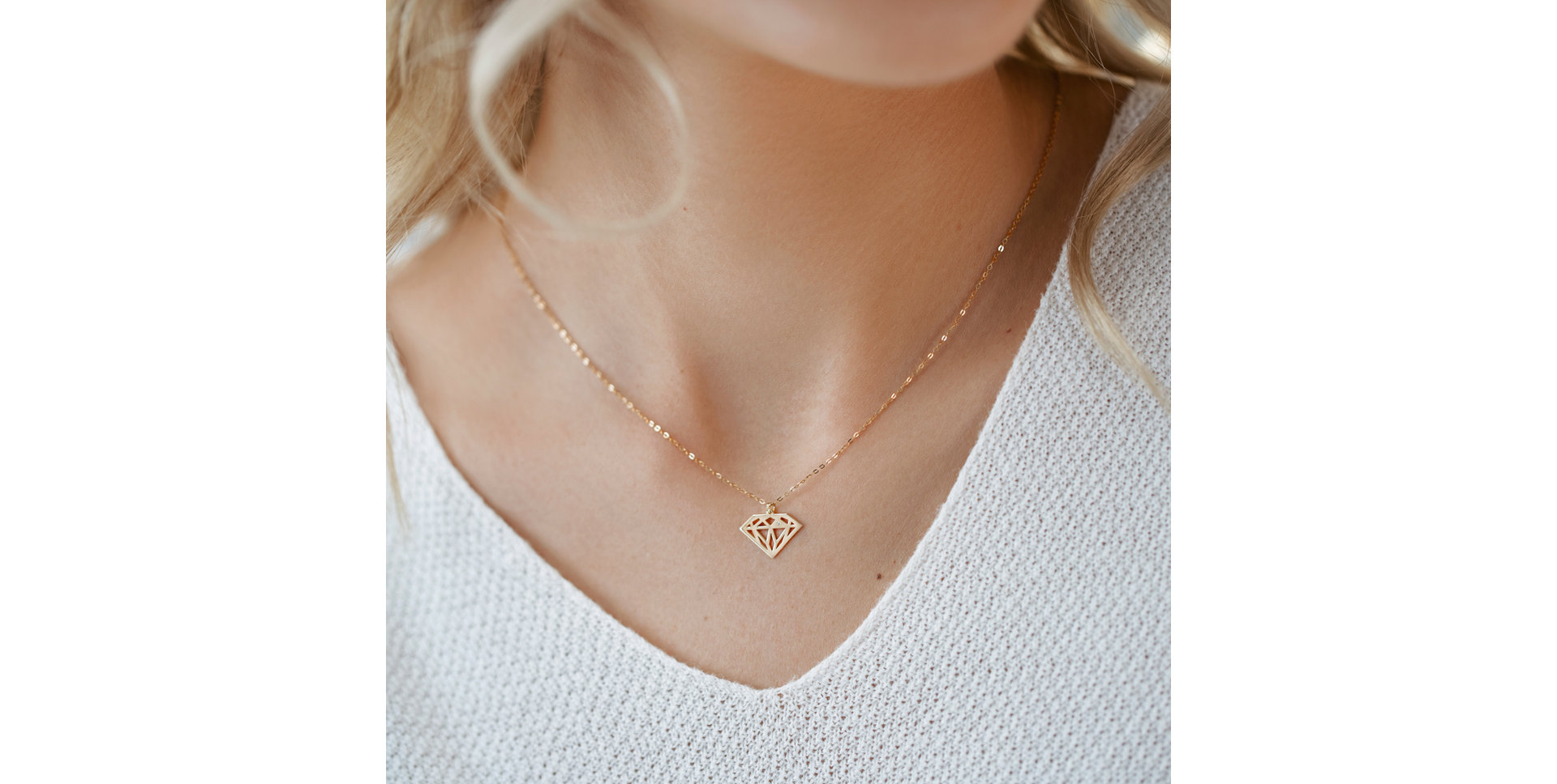 Náhrdelník s diamantem Diamond