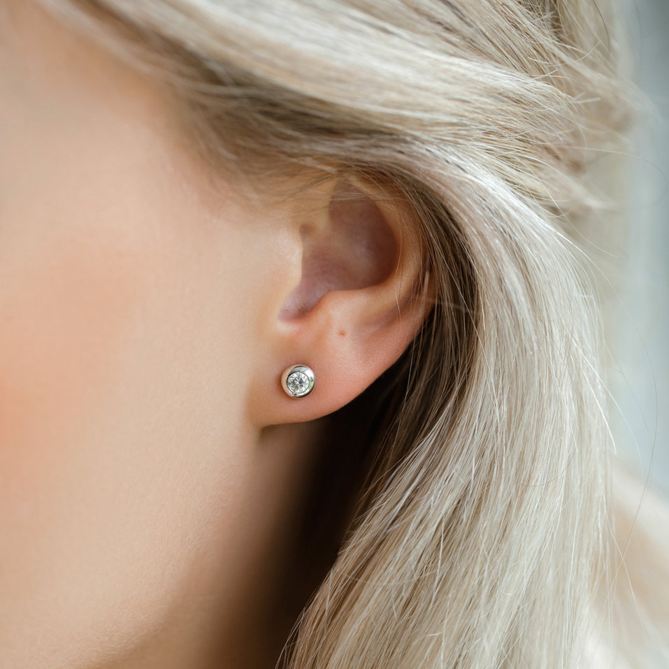 Náušnice s diamantem Sparkling Dots