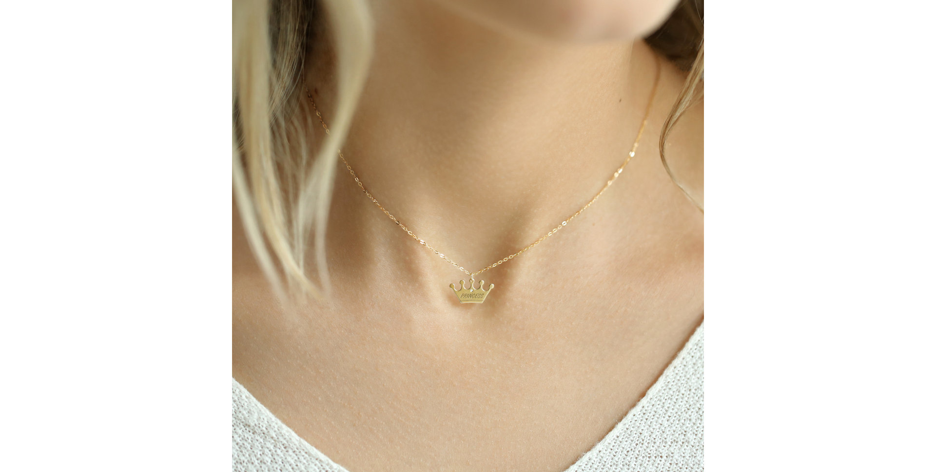 Náhrdelník s diamantem Princess
