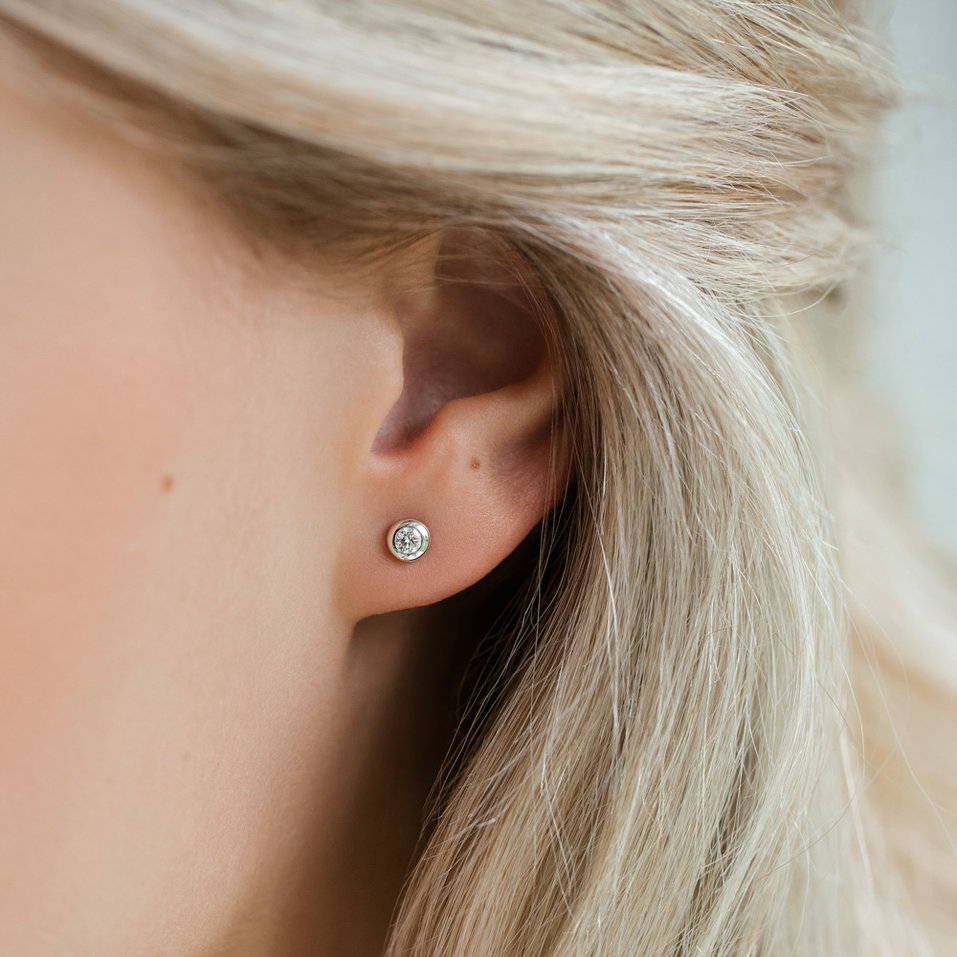 Náušnice s diamantem Sparkling Dots