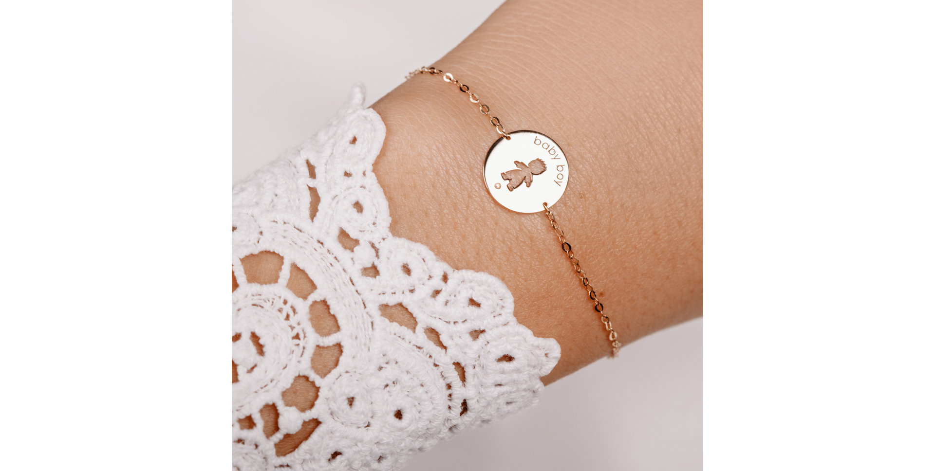 Náramek s diamantem Baby Boy