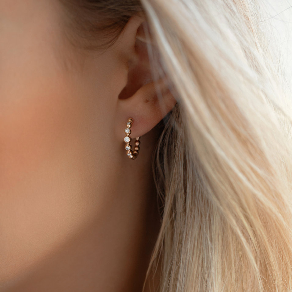 Náušnice s diamanty Shiny Dots