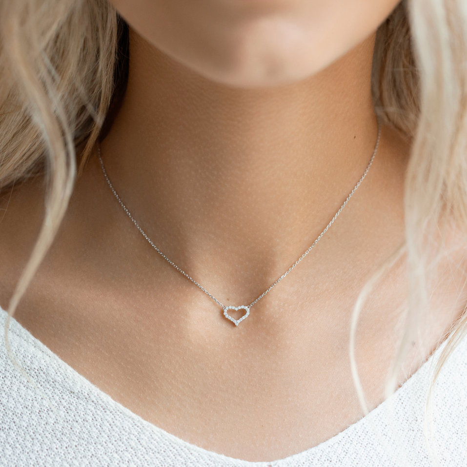 Náhrdelník s diamanty Sparkling Heart