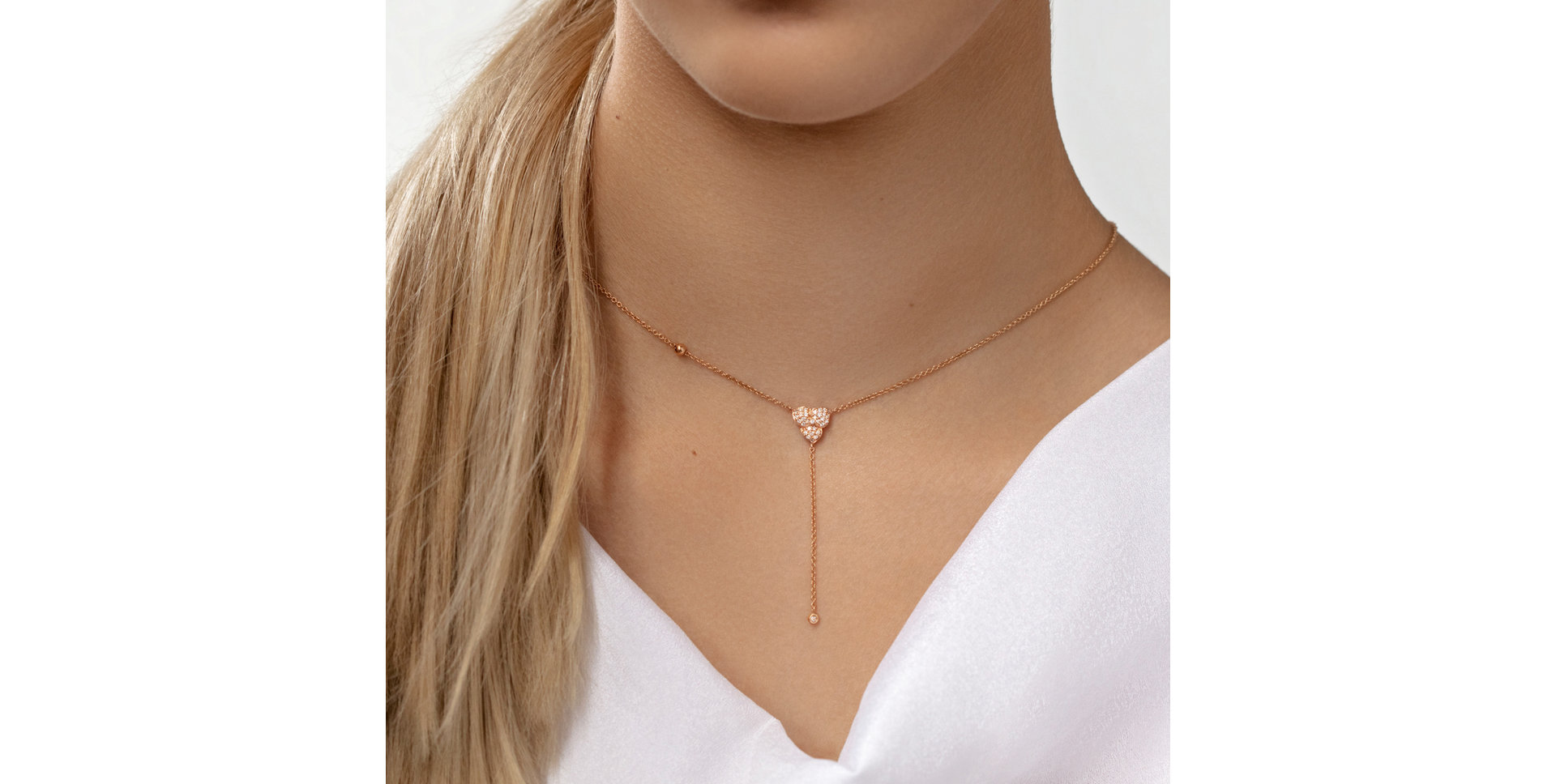 Náhrdelník s diamanty Petal Waterfall