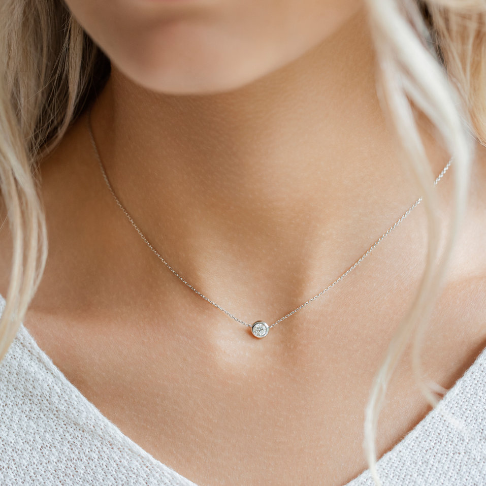 Náhrdelník s diamantem Sparkling Drop