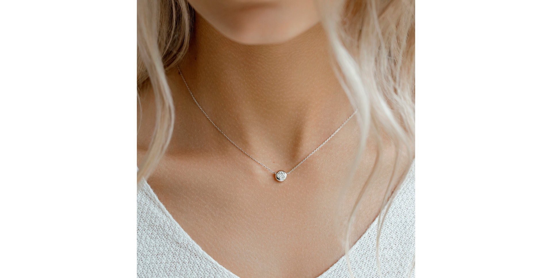 Náhrdelník s diamantem Sparkling Drop