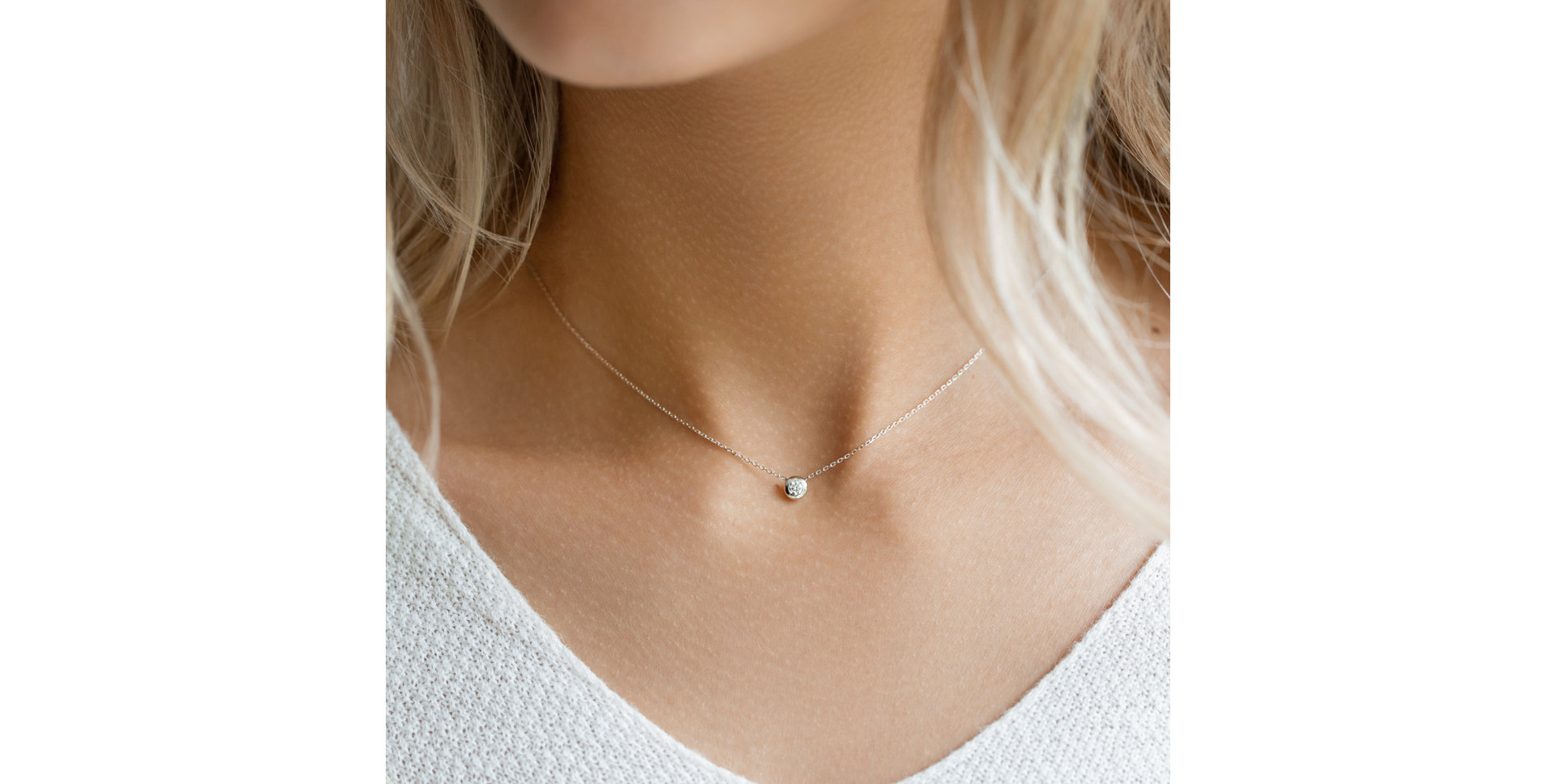 Náhrdelník s diamantem Sparkling Dots