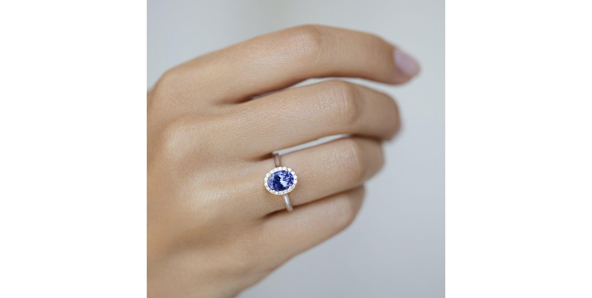 Prsten s diamanty a tanzanitem Princess