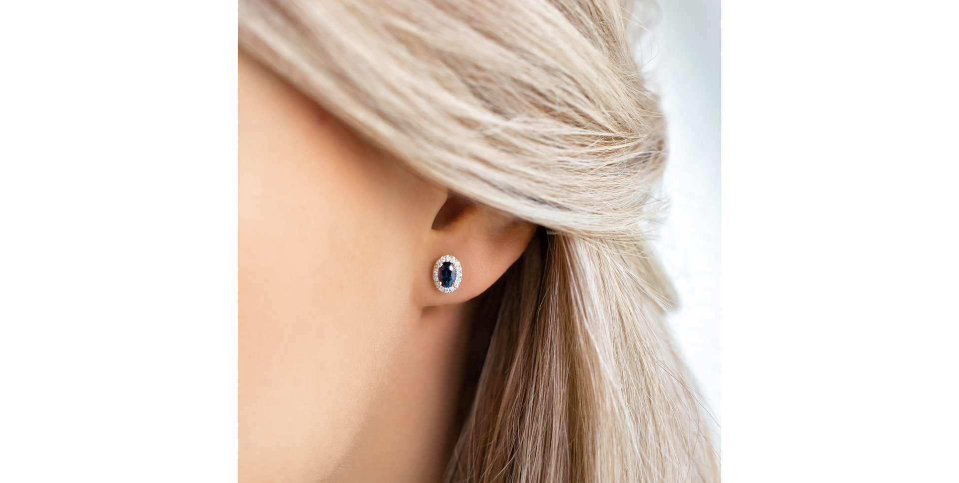 Náušnice s diamanty a rubínem Princess