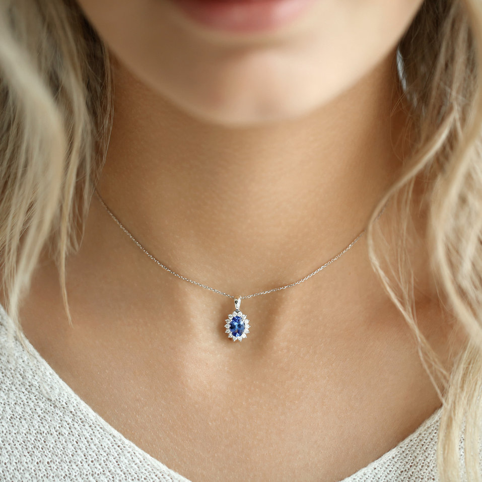 Přívěsek s rubínem a diamanty Princess