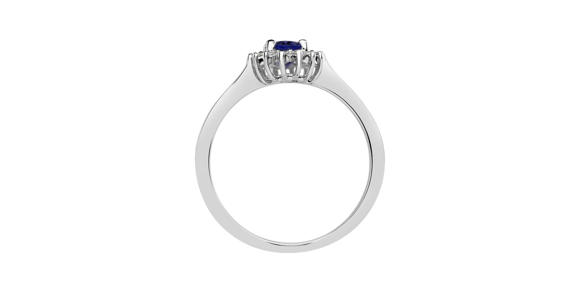 Prsten s diamanty a tanzanitem Princess