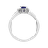 Prsten s diamanty a tanzanitem Princess4