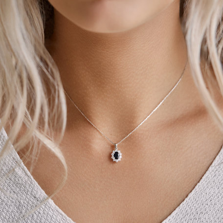 Přívěsek s diamanty a smaragdem Princess