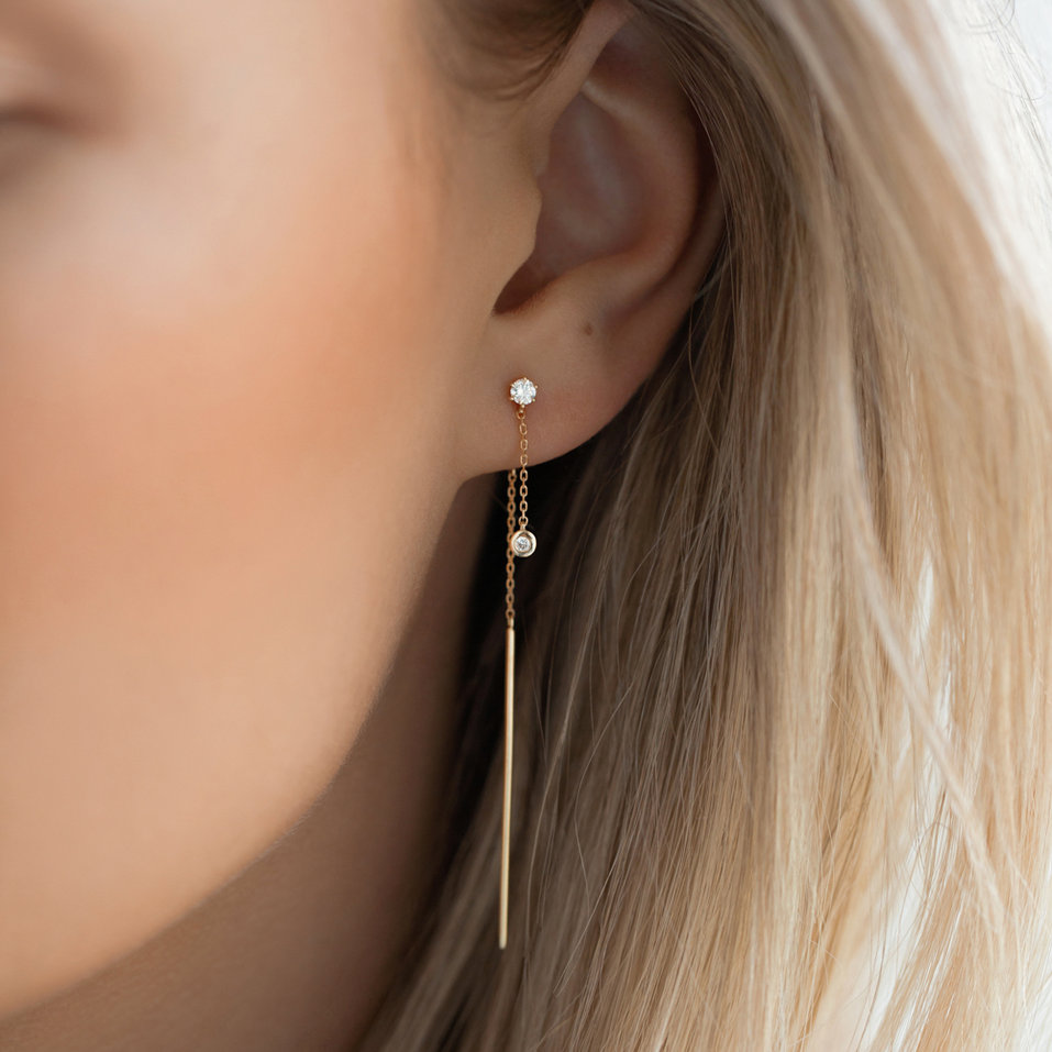 Náušnice s diamanty Simplicity