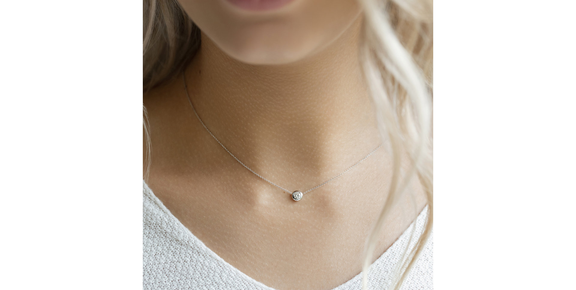 Náhrdelník s diamantem Sparkling Dots