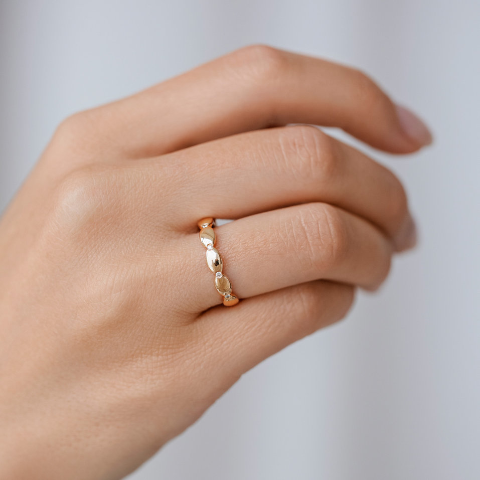 Prsten s diamanty Princess Crown