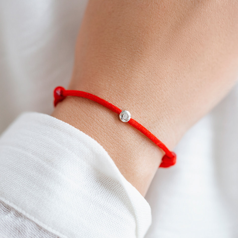 Diamantový náramek se šňůrkou Effect Dots