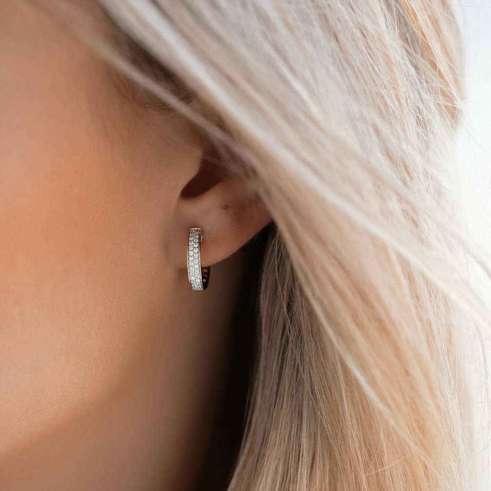 Náušnice s diamanty Shiny Midnight