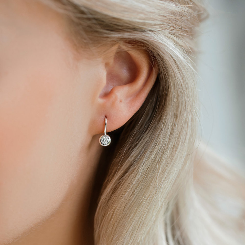 Náušnice s diamantem Sparkling Dots