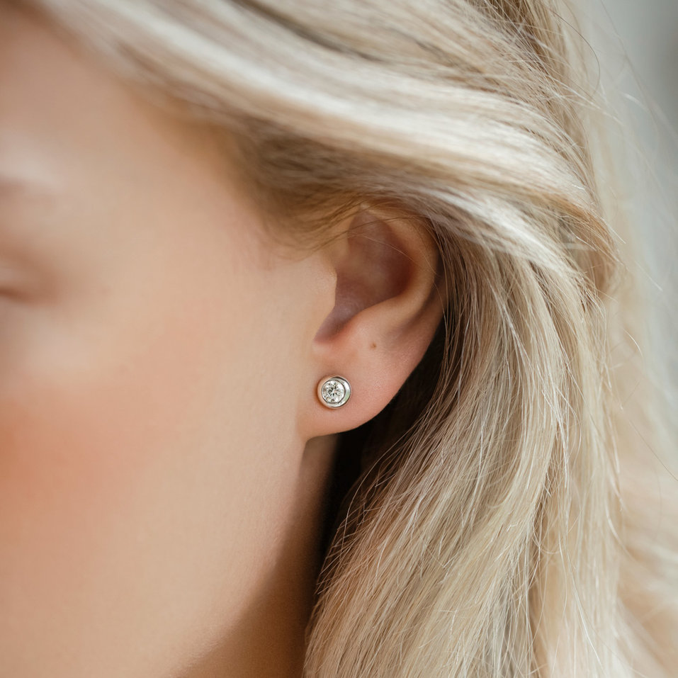 Náušnice s diamantem Sparkling Dots