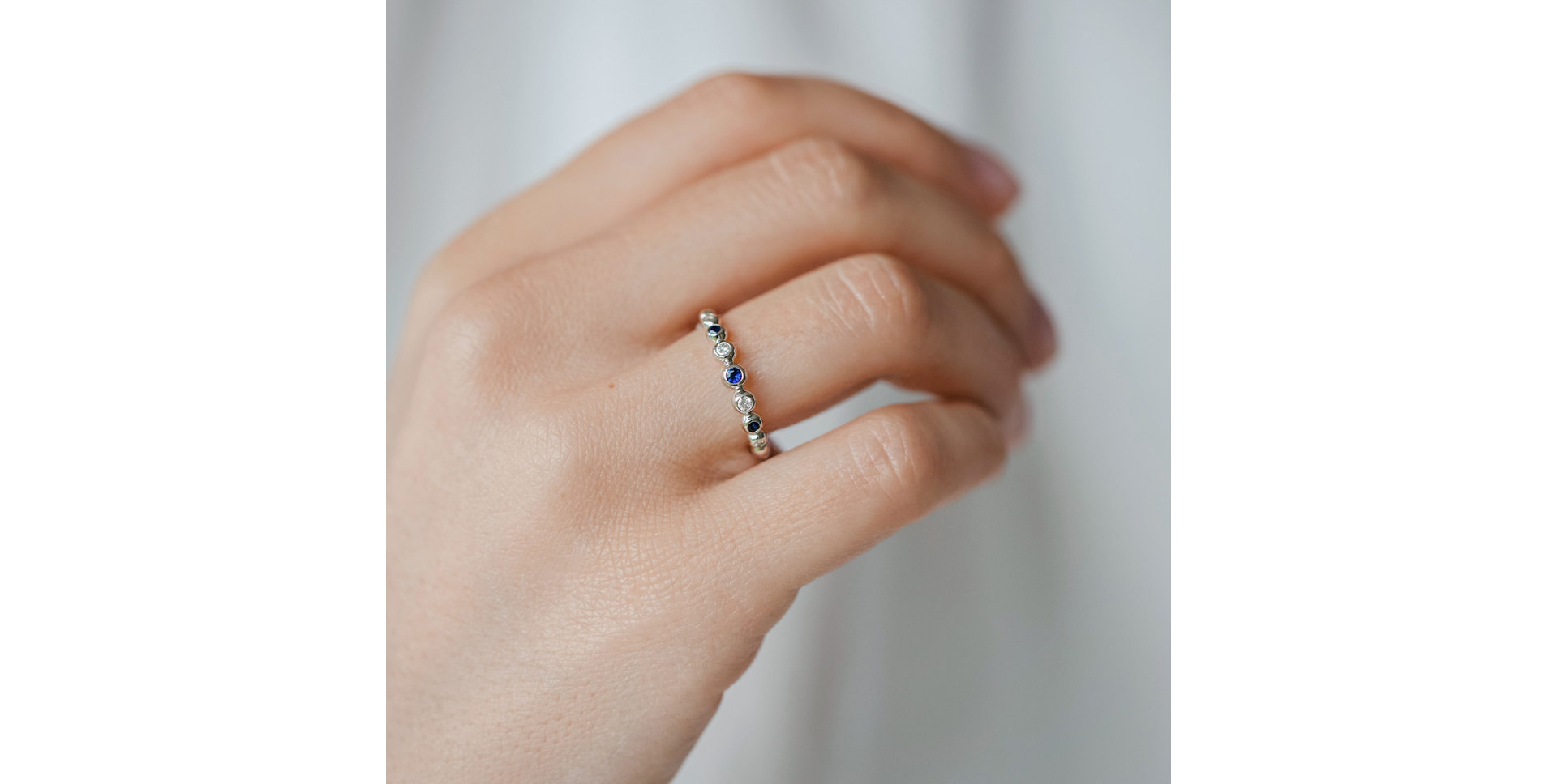 Prsten s diamanty a rubíny Shiny Dots