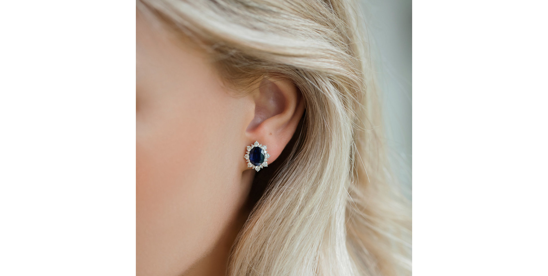 Náušnice s diamanty a smaragdem Princess