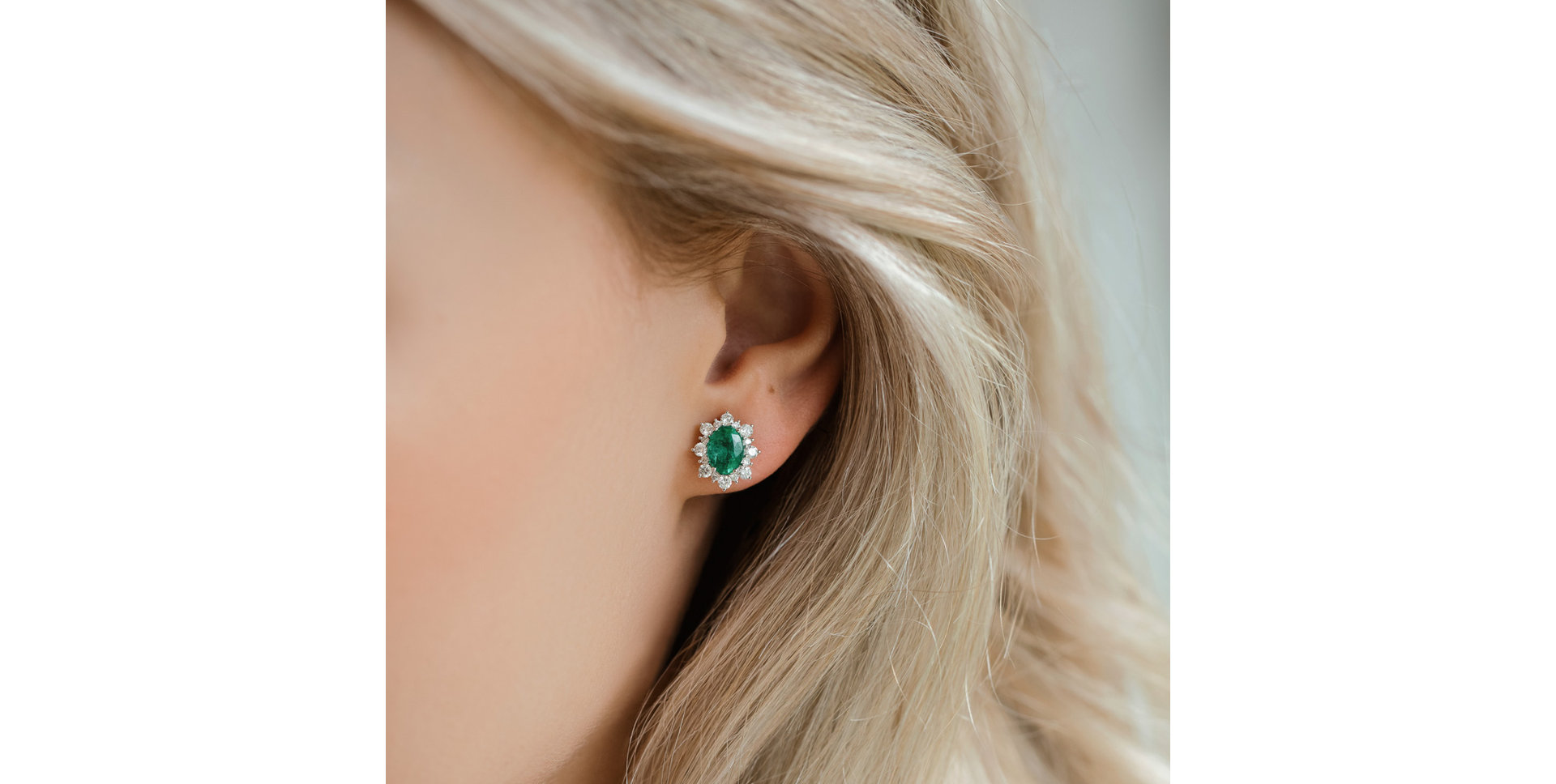 Náušnice s rubínem a diamanty Princess