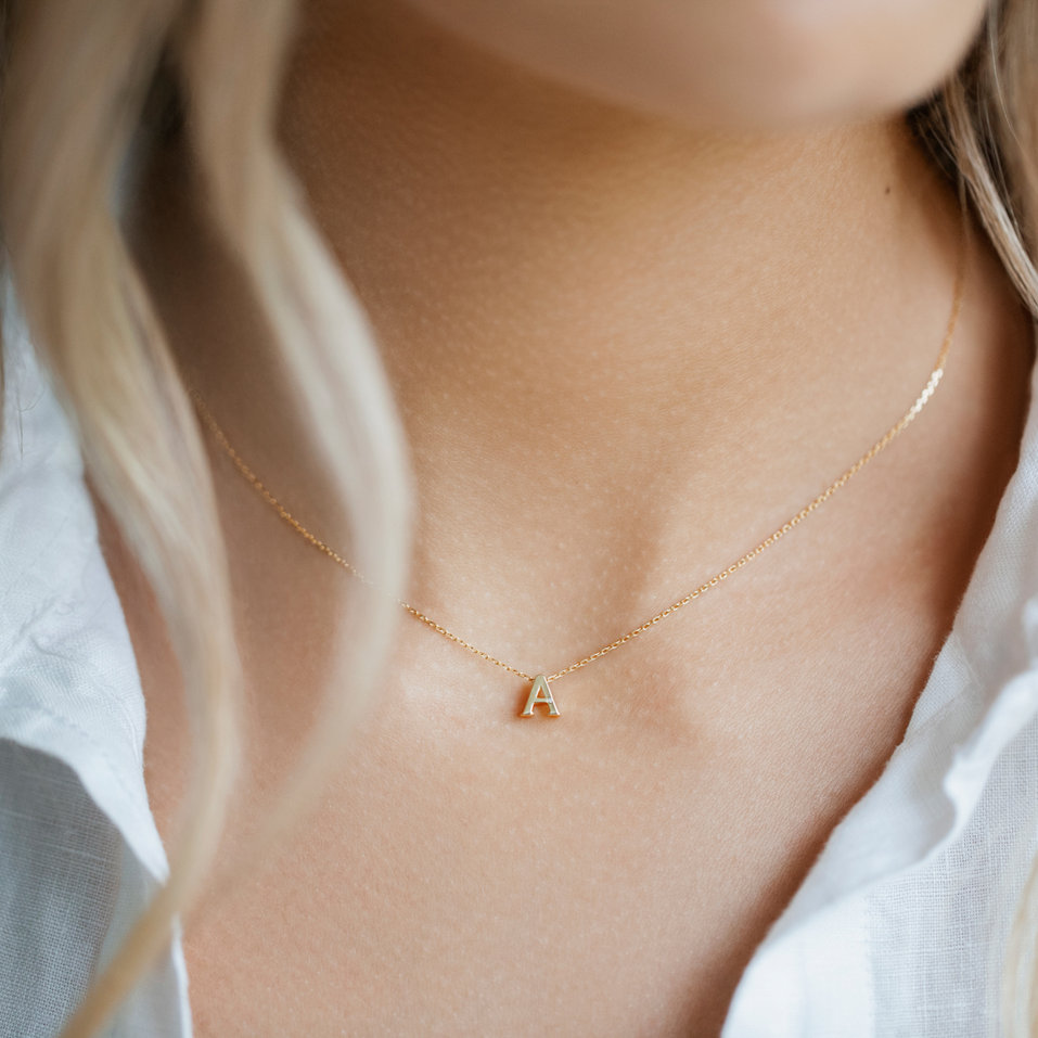 Náhrdelník s diamantem Flat Line A