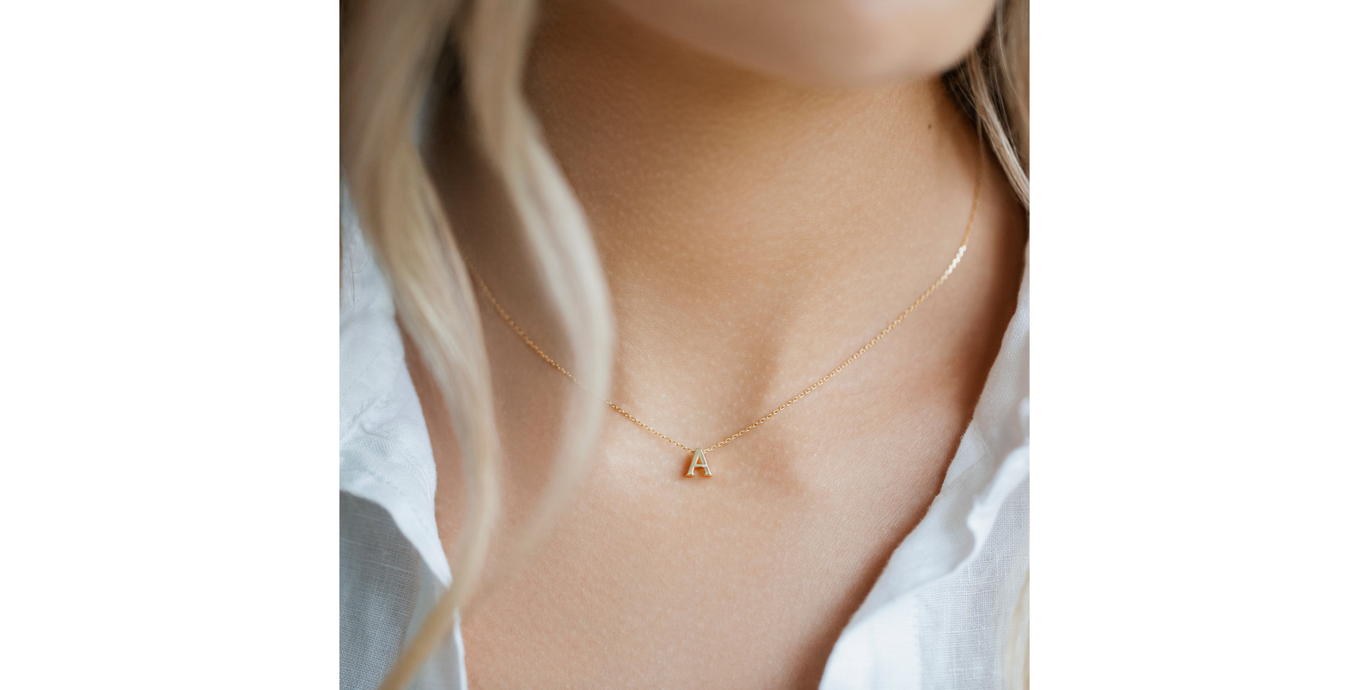 Náhrdelník s diamantem Flat Line B