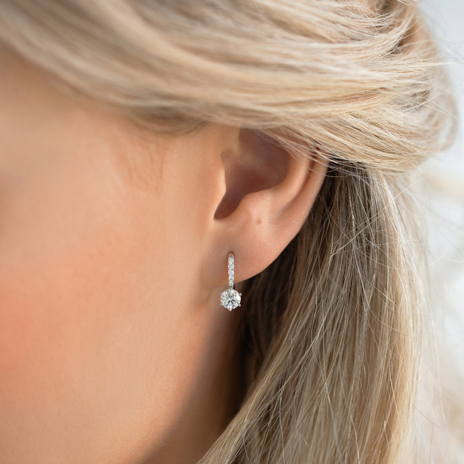 Náušnice s diamanty Sparkless