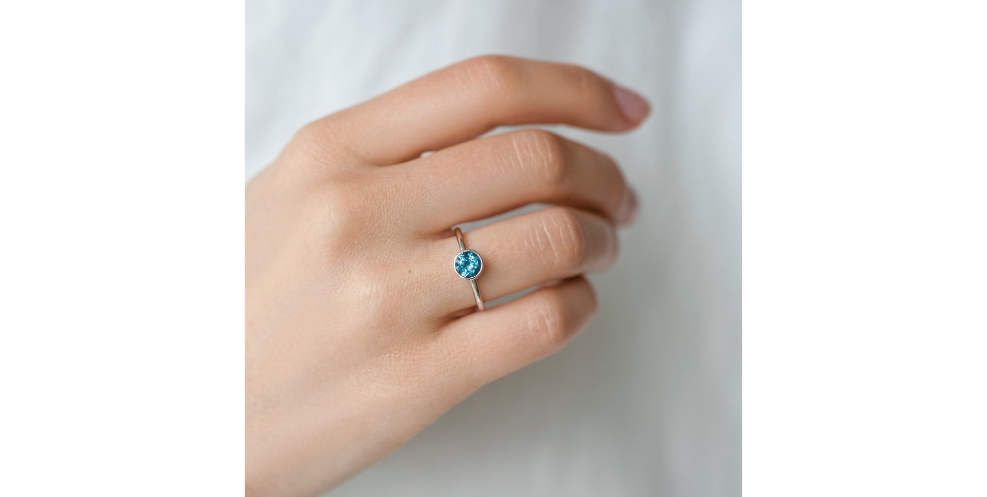 Prsten s morganitem Bonbon