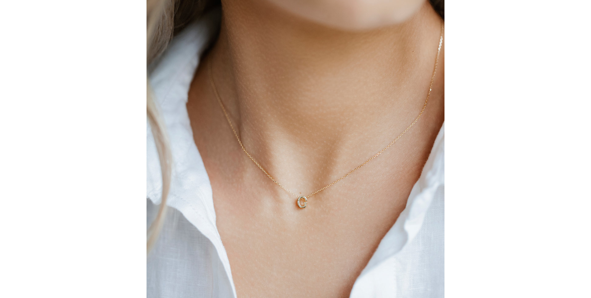 Náhrdelník s diamantem Flat Line R