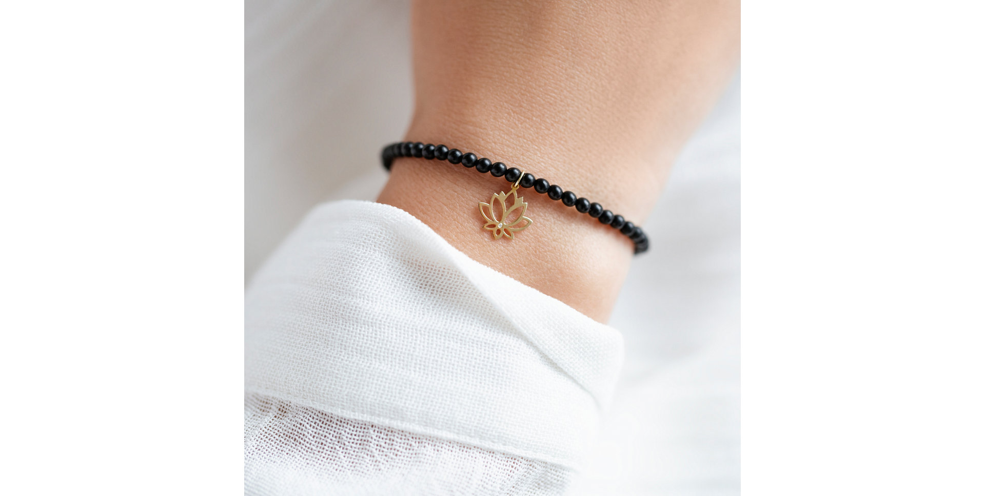 Náramek s diamantem a acháty Dark Lotus