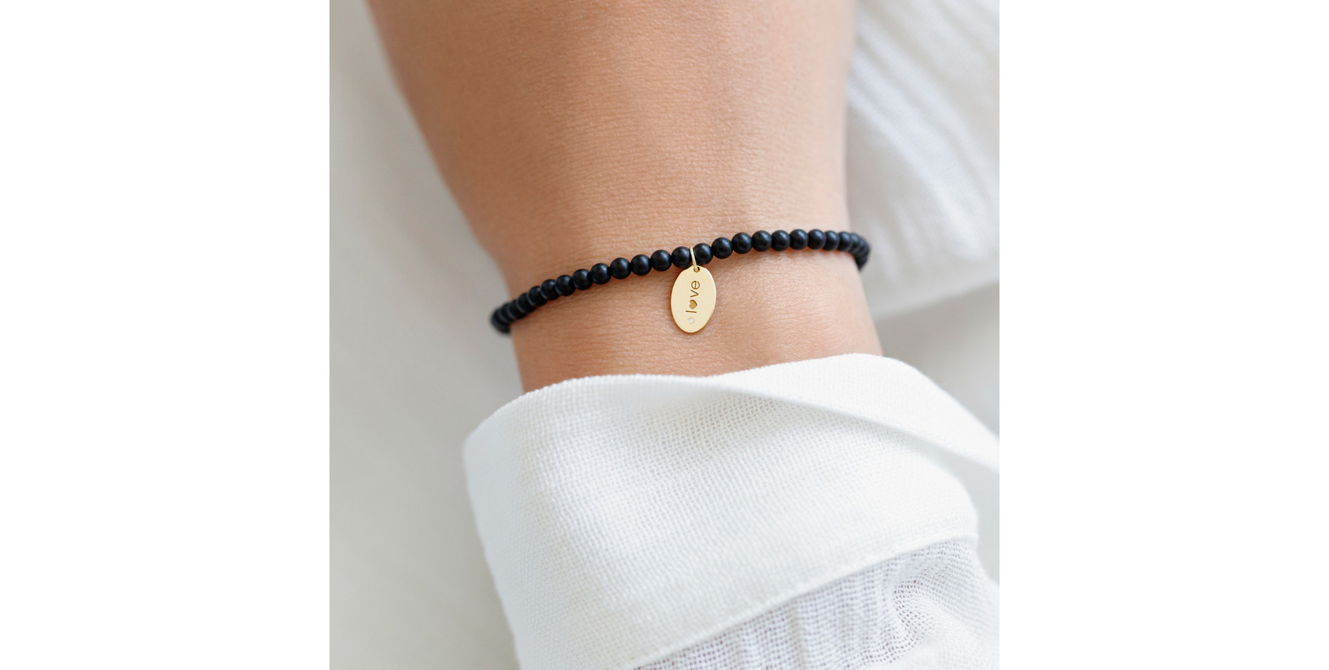 Náramek s diamantem a acháty Dark Desire