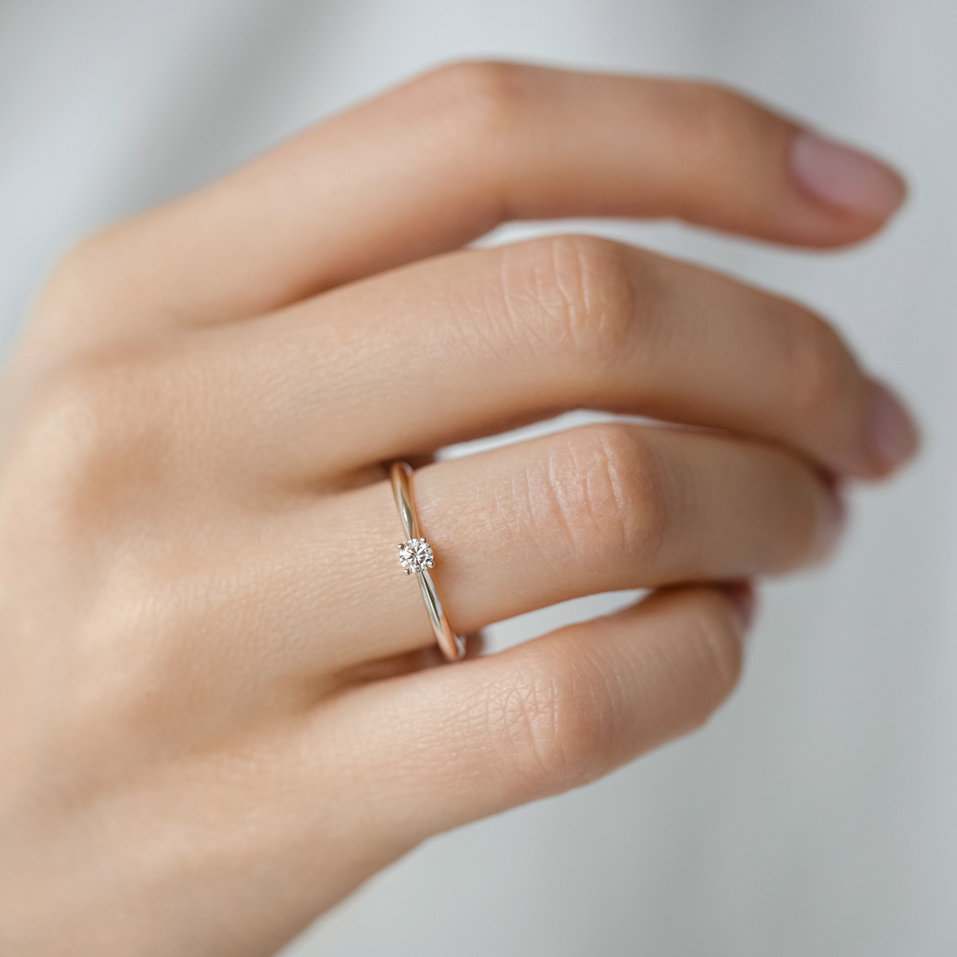 Prsten s diamantem Forever Love