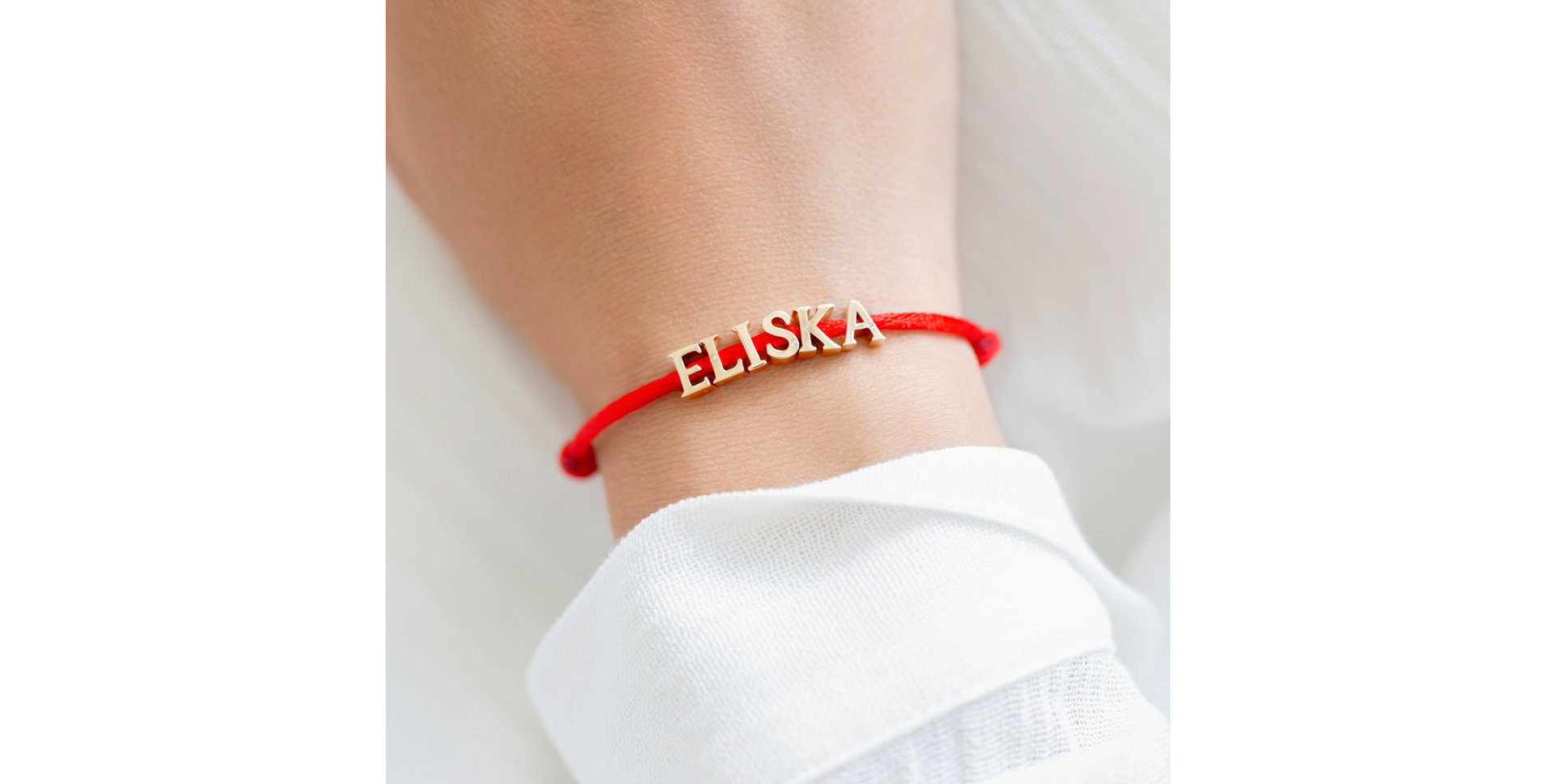 Diamantový náramek se šňůrkou Curly Name