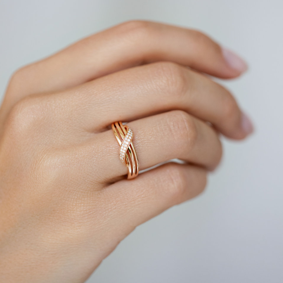 Prsten s diamanty Essential Wave