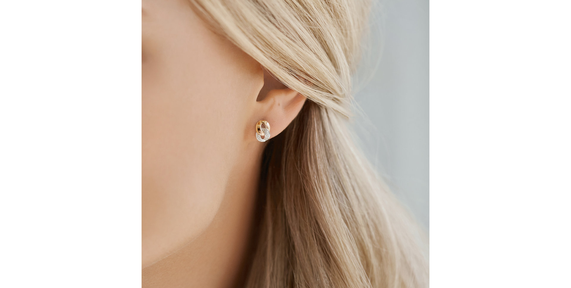 Náušnice s diamanty Double Circle