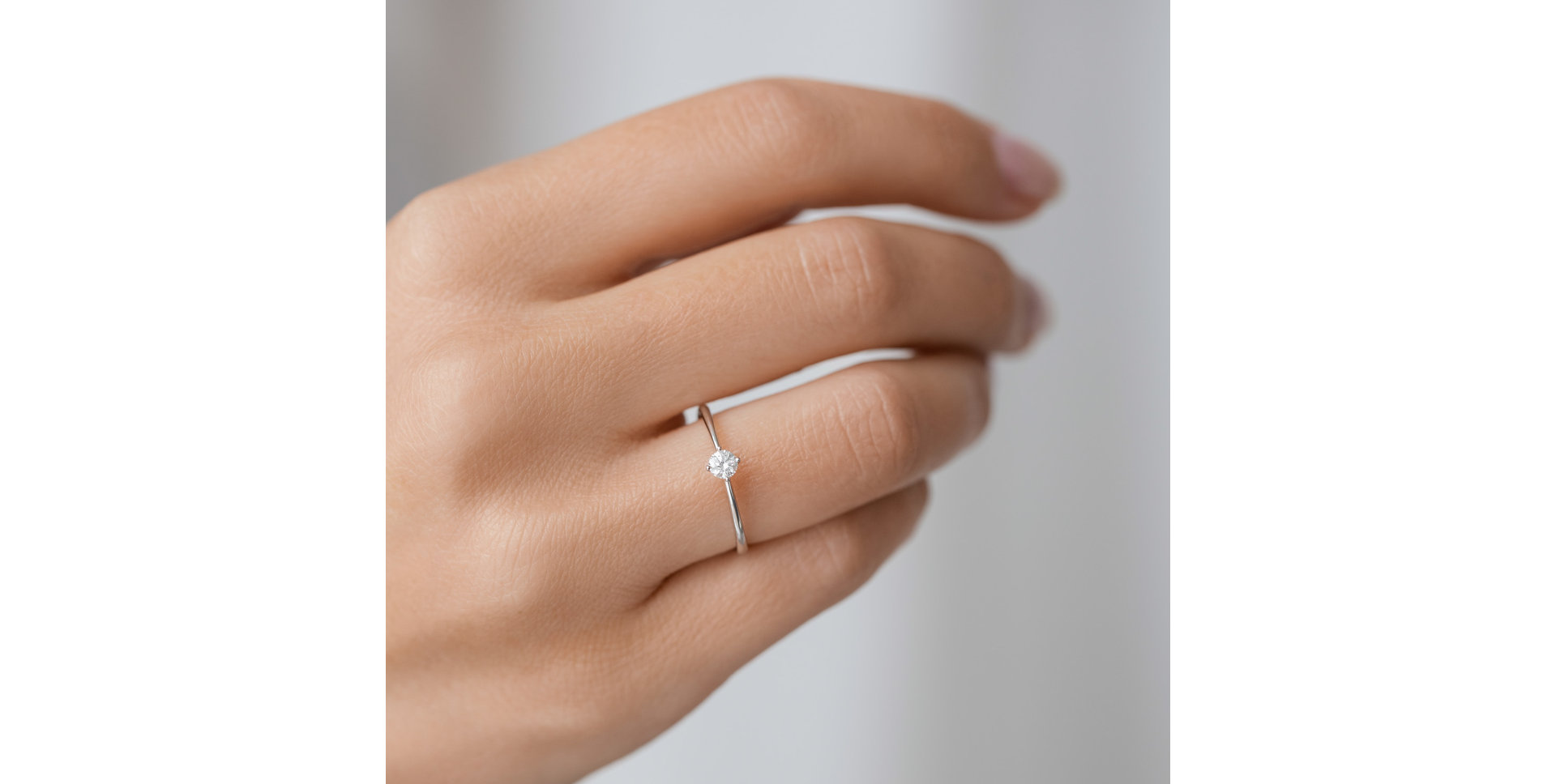 Prsten s diamantem Made with Love