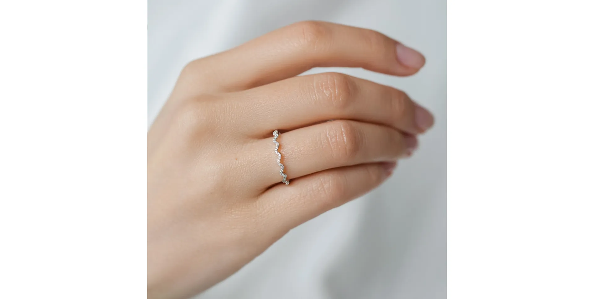 Prsten s diamanty Sparkling Waves