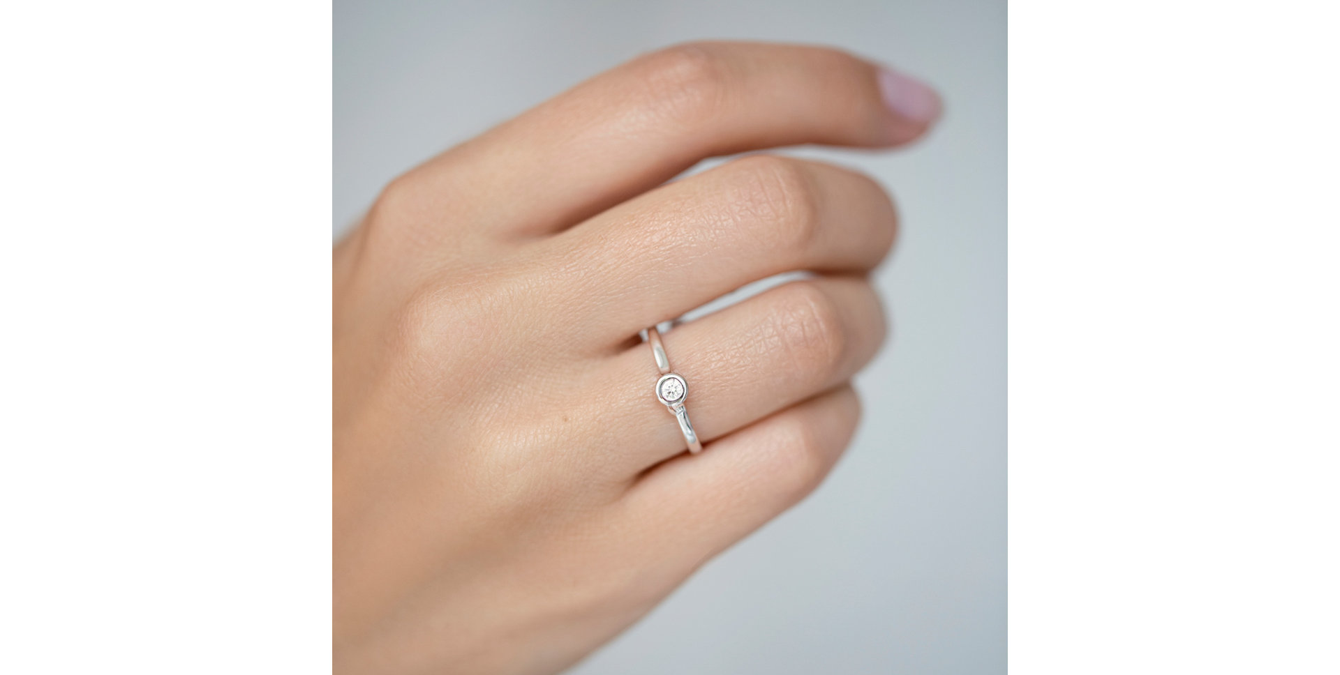 Prsten s diamantem Classy Dot