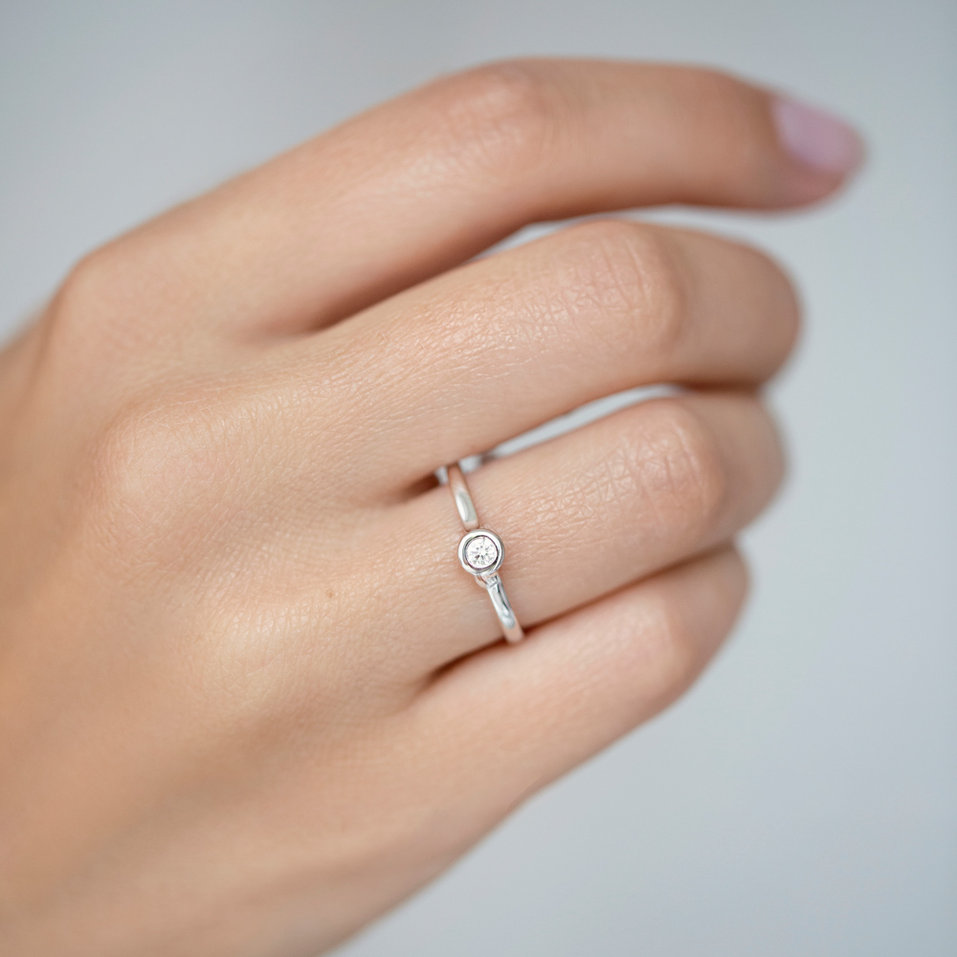 Prsten s diamantem Classy Dot