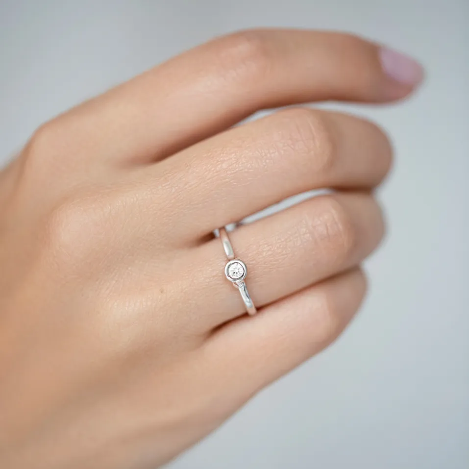 Prsten s diamantem Classy Dot