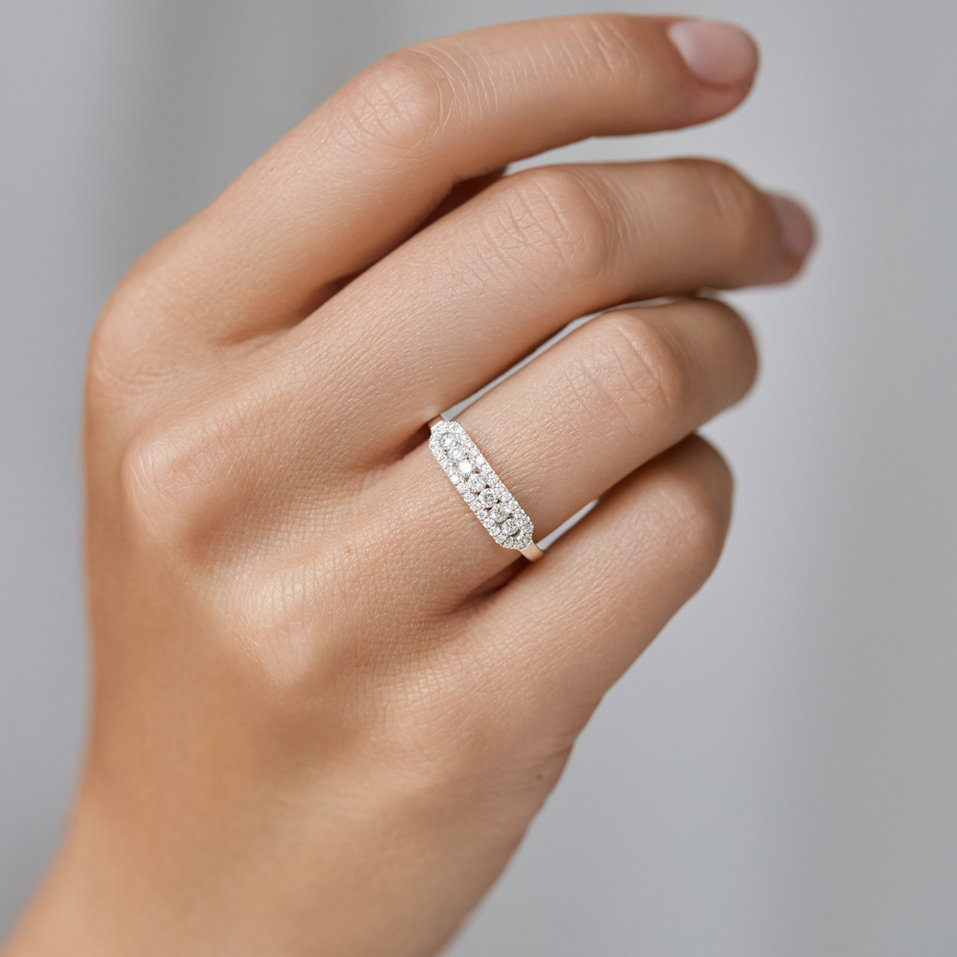 Prsten s černými diamanty Bright Life