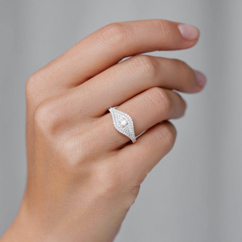 Prsten s diamanty a smaragdy Bright Vision