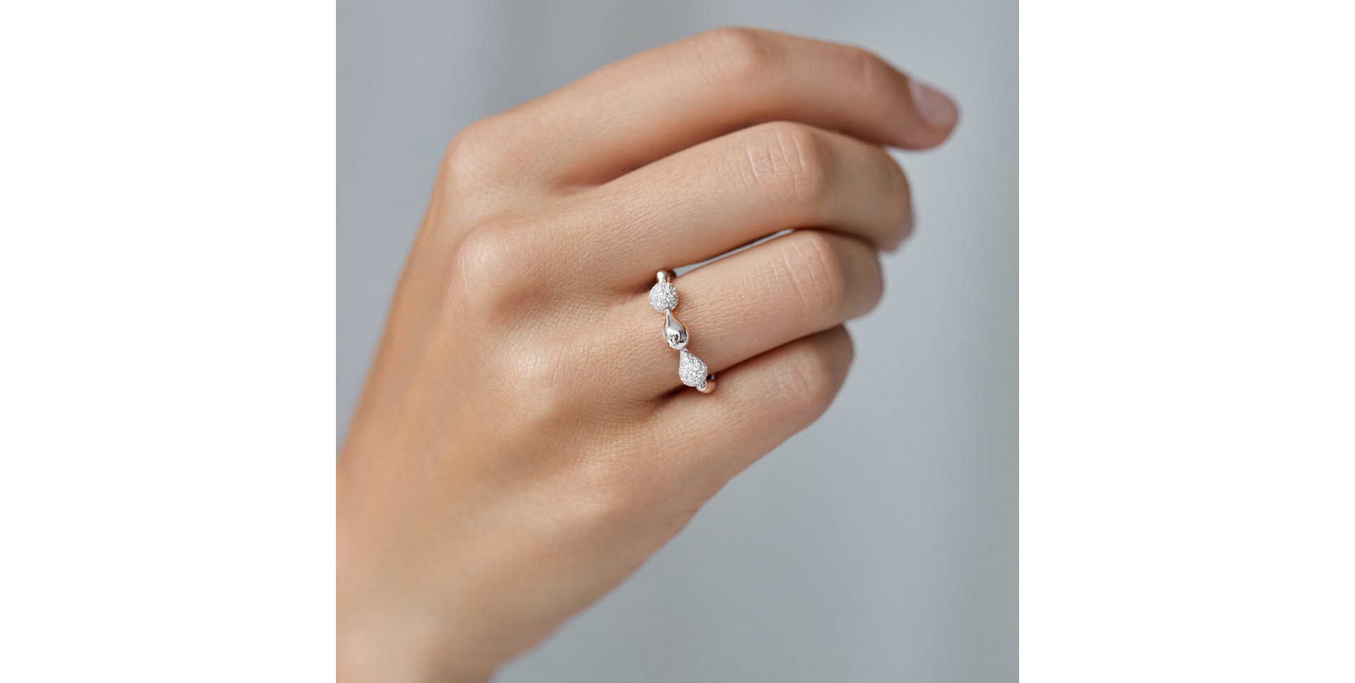 Prsten s diamanty Frozen Tear