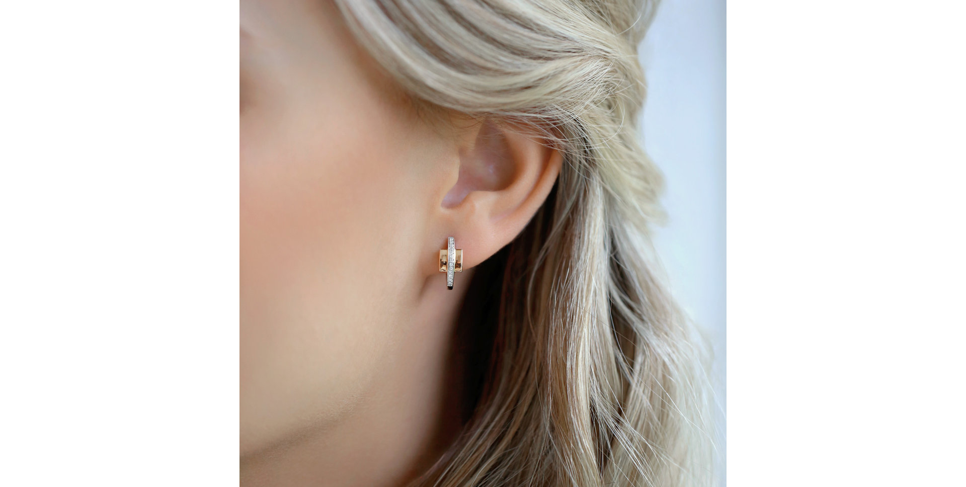 Náušnice s diamanty Midnight Streamer