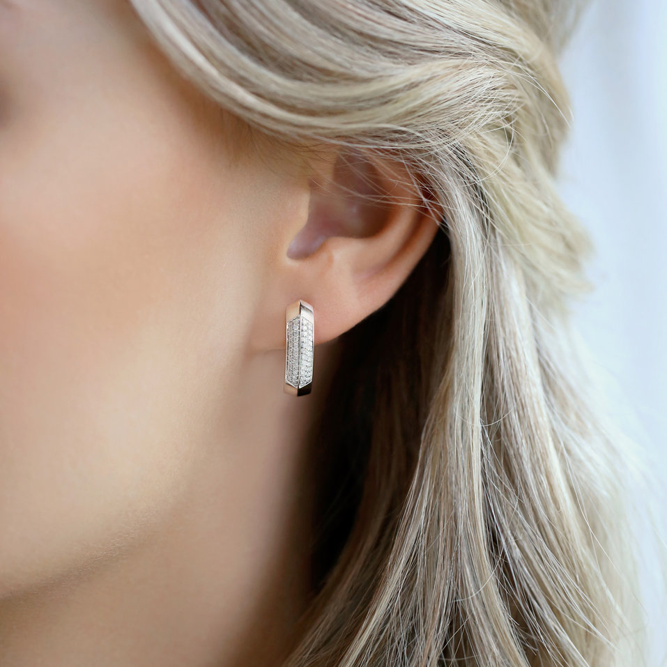 Náušnice s diamanty Space Lady