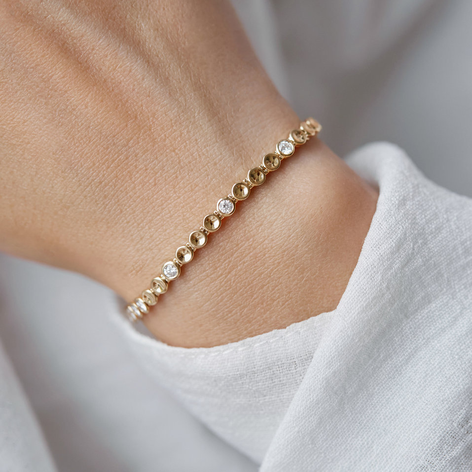 Náramek s hnědými diamanty Essential Brilliance